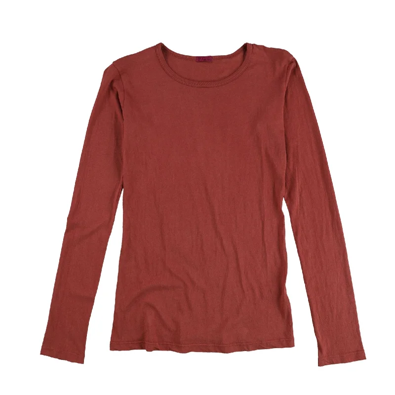 Metallic T-ShirtsP.G.D Womens Solid Basic T-Shirt, Red, Small