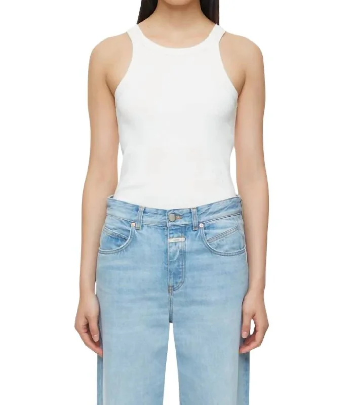 Racer Tank Top In IvoryThermal hoodie